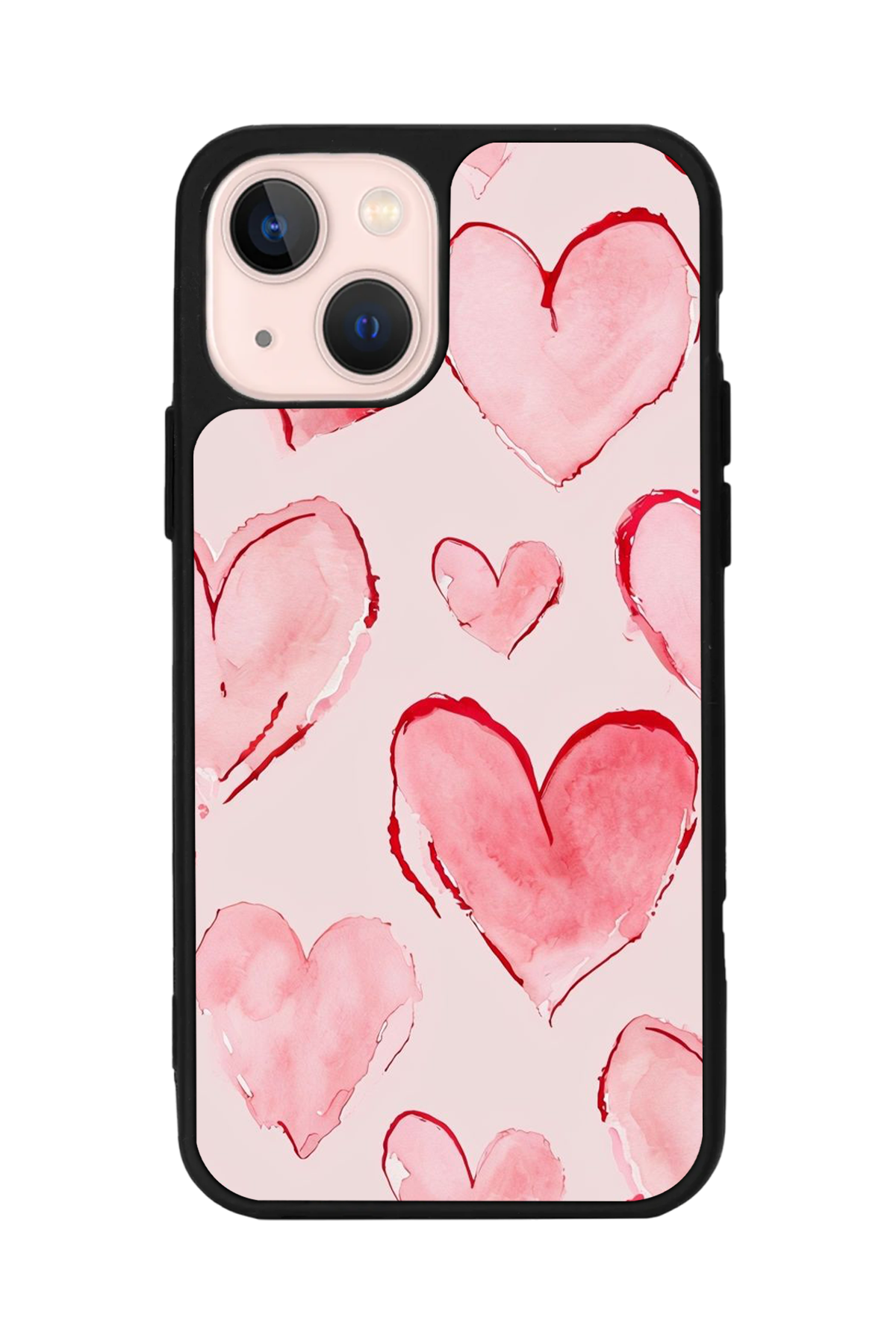 iPhone 15 Uyumlu Kalp Love Tasarımlı Glossy Premium Kılıf