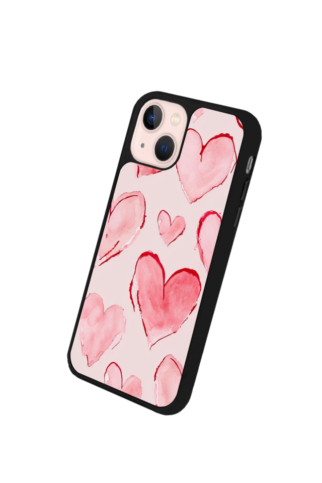 iPhone 15 Uyumlu Kalp Love Tasarımlı Glossy Premium Kılıf