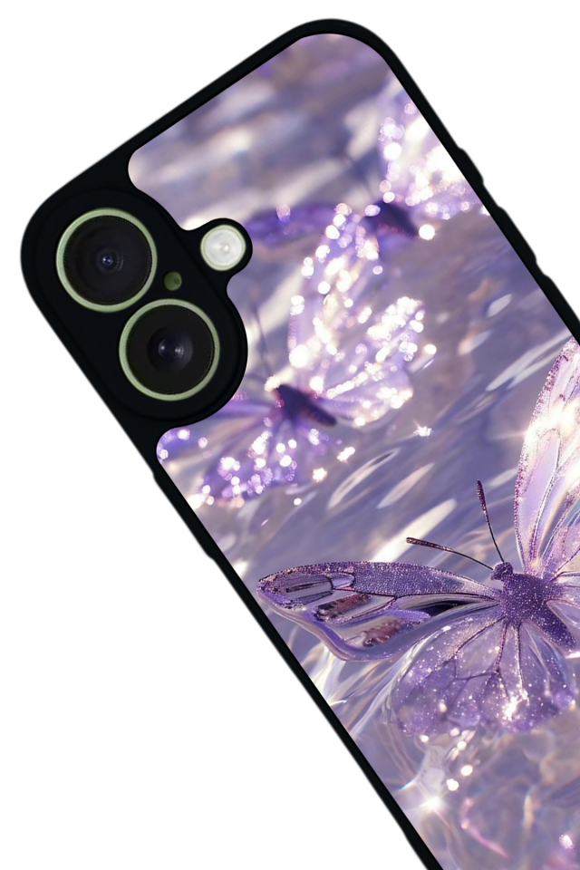 iPhone 17 Uyumlu Kelebek Tasarımlı Glossy Premium Kılıf