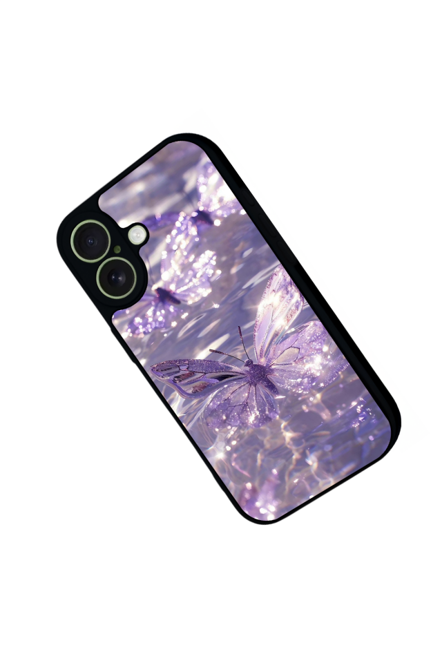 iPhone 17 Uyumlu Kelebek Tasarımlı Glossy Premium Kılıf