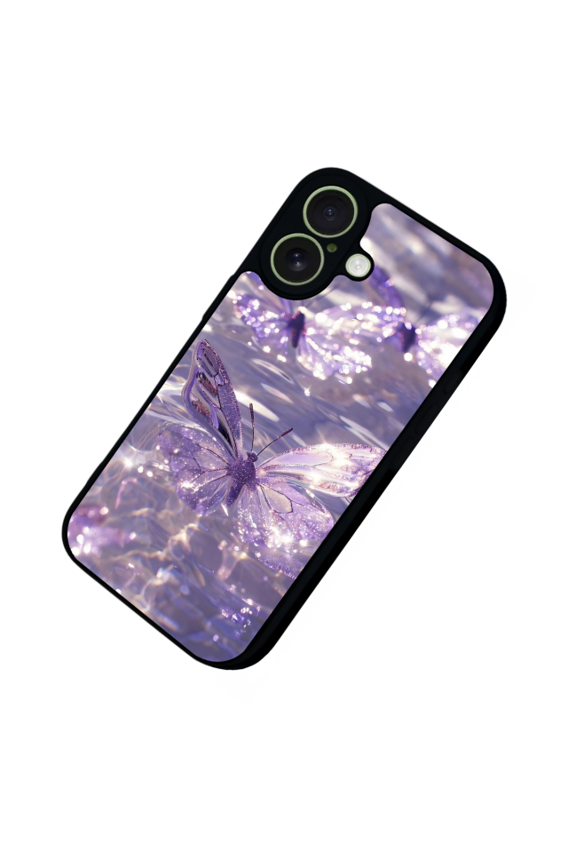 iPhone 17 Uyumlu Kelebek Tasarımlı Glossy Premium Kılıf