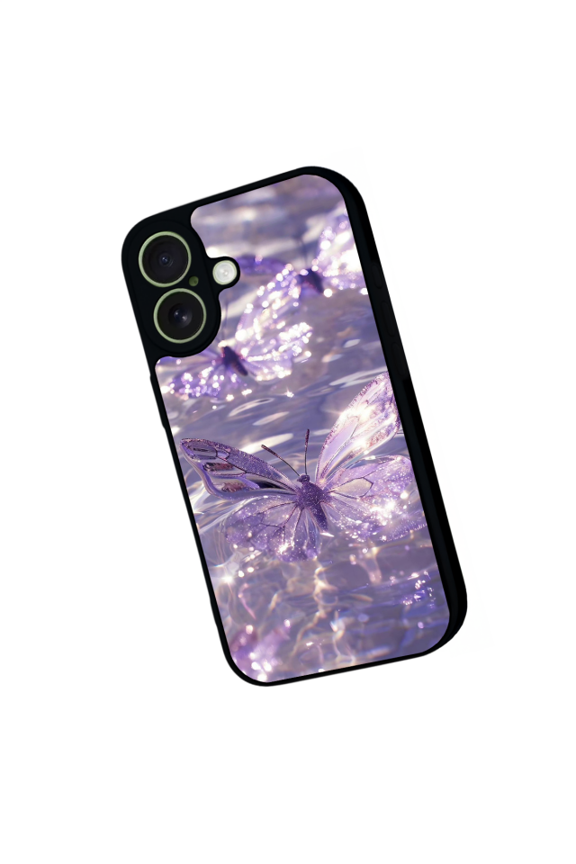 iPhone 17 Uyumlu Kelebek Tasarımlı Glossy Premium Kılıf