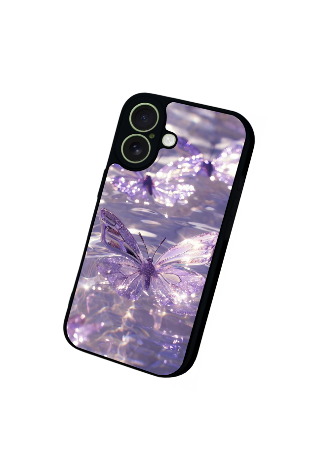 iPhone 17 Uyumlu Kelebek Tasarımlı Glossy Premium Kılıf