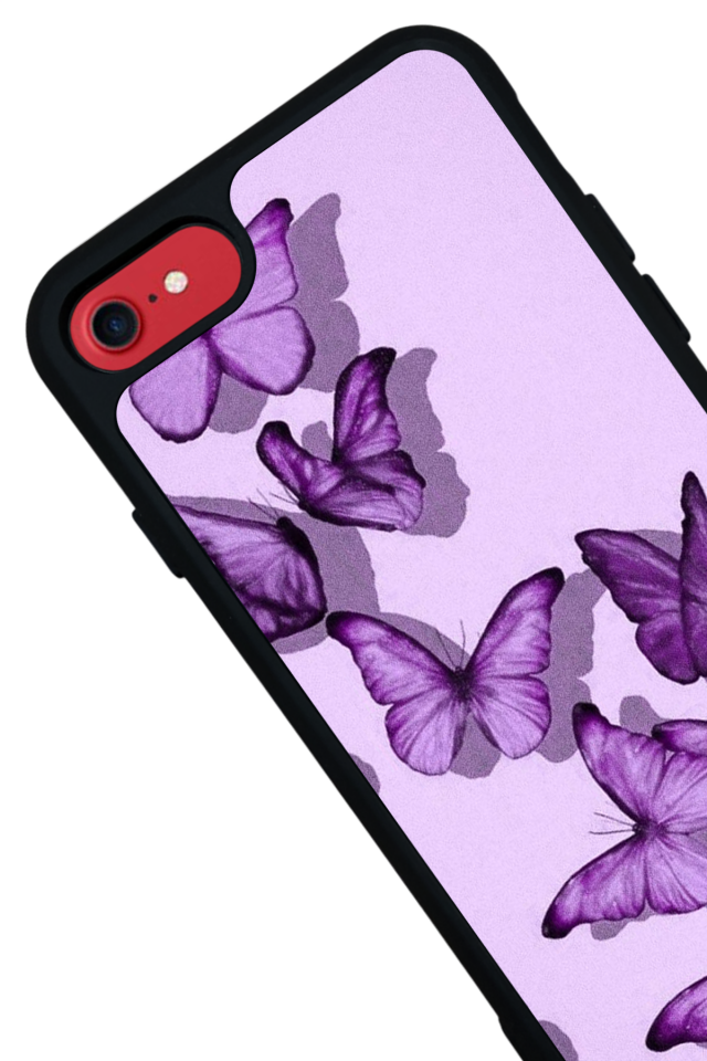 iPhone 7 Uyumlu Kelebek Tasarımlı Glossy Premium Kılıf