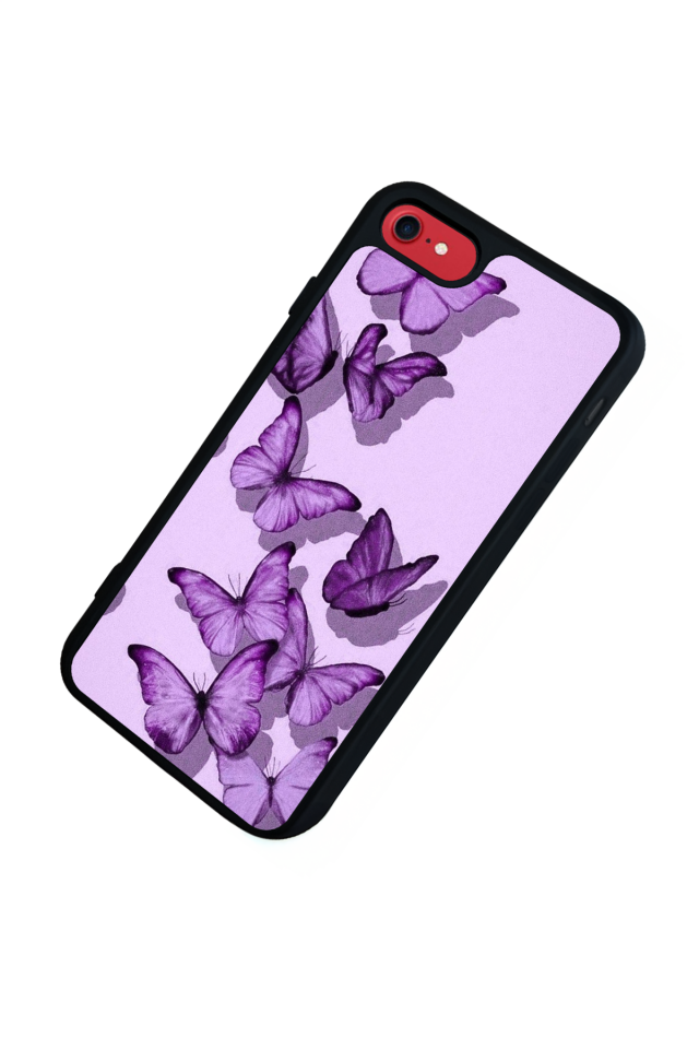 iPhone 7 Uyumlu Kelebek Tasarımlı Glossy Premium Kılıf
