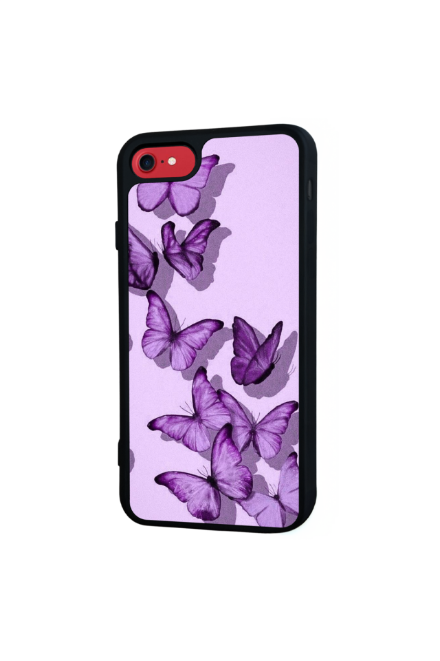 iPhone 7 Uyumlu Kelebek Tasarımlı Glossy Premium Kılıf