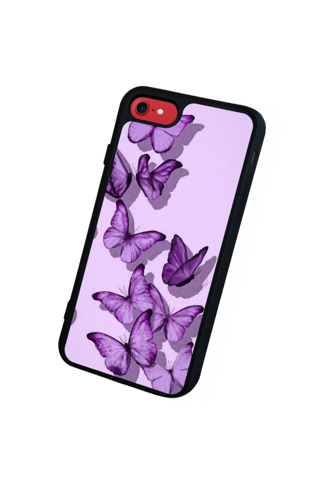 iPhone 7 Uyumlu Kelebek Tasarımlı Glossy Premium Kılıf