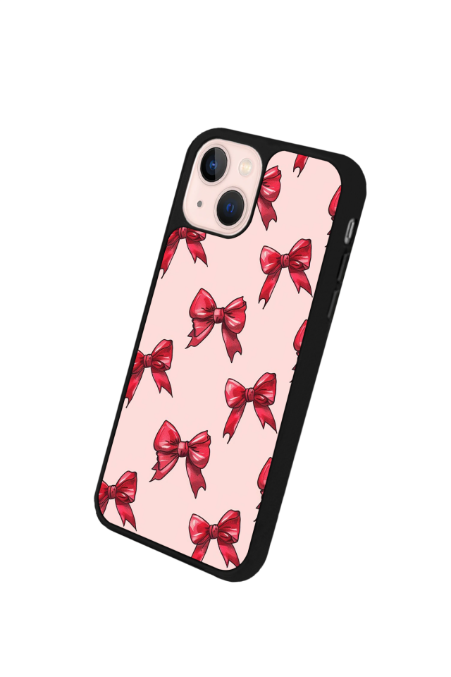 iPhone 14 Plus Uyumlu Kurdele Tasarımlı Glossy Premium Kılıf