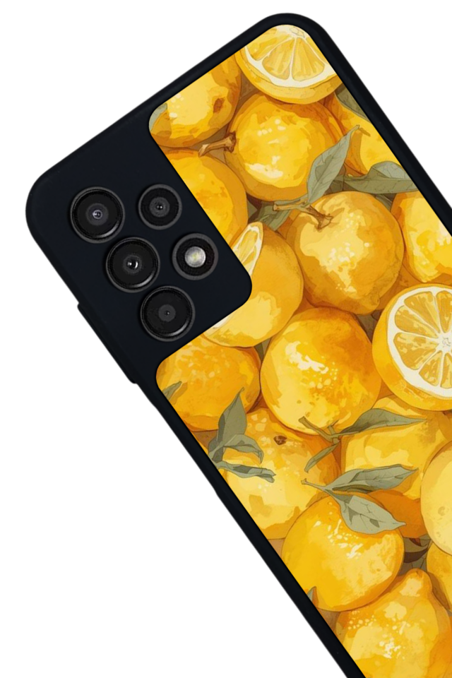 Samsung Galaxy A13 Uyumlu Limon Tasarımlı Glossy Premium Kılıf