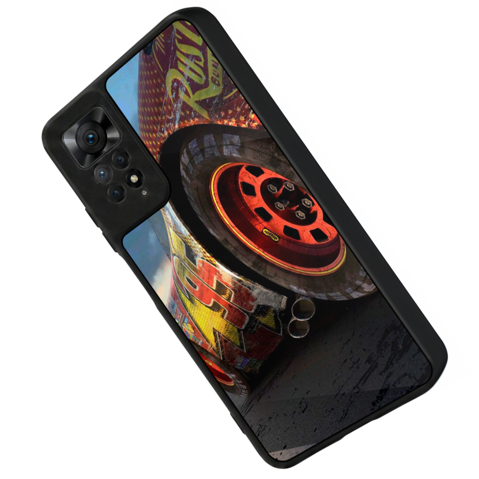 Xiaomi Redmi Note 12 Pro Uyumlu Şimsek McQueen Tasarımlı Glossy Premium Kılıf