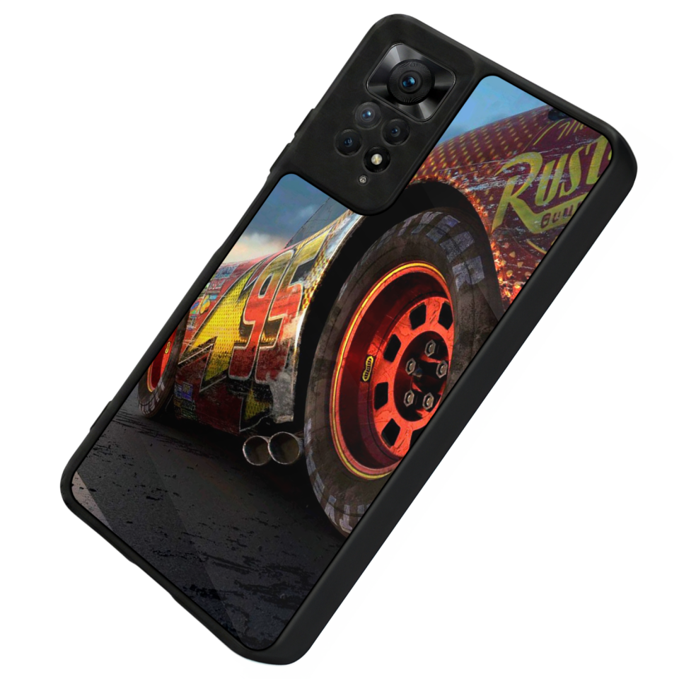 Xiaomi Redmi Note 12 Pro Uyumlu Şimsek McQueen Tasarımlı Glossy Premium Kılıf
