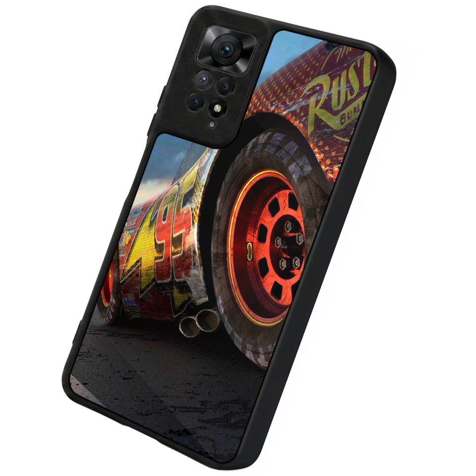 Xiaomi Redmi Note 12 Pro Uyumlu Şimsek McQueen Tasarımlı Glossy Premium Kılıf