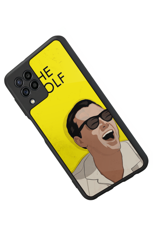 Samsung Galaxy M22 Uyumlu TheWolf Tasarımlı Glossy Premium Kılıf