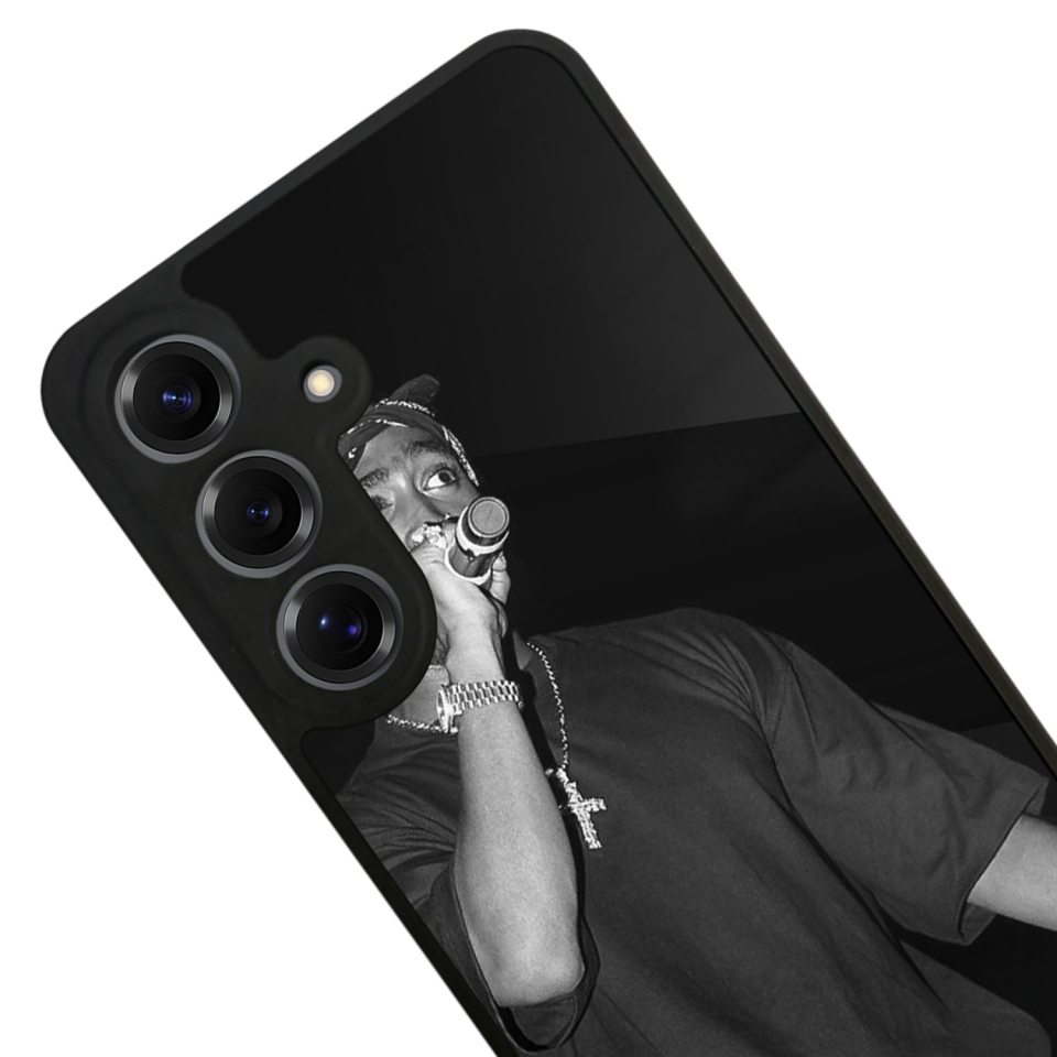 Samsung Galaxy S25 Uyumlu Tupac Tasarımlı Glossy Premium Kılıf