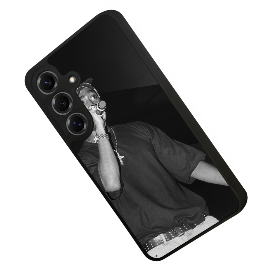 Samsung Galaxy S25 Uyumlu Tupac Tasarımlı Glossy Premium Kılıf