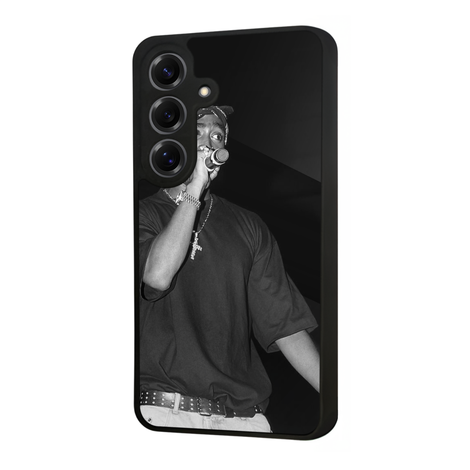 Samsung Galaxy S25 Uyumlu Tupac Tasarımlı Glossy Premium Kılıf