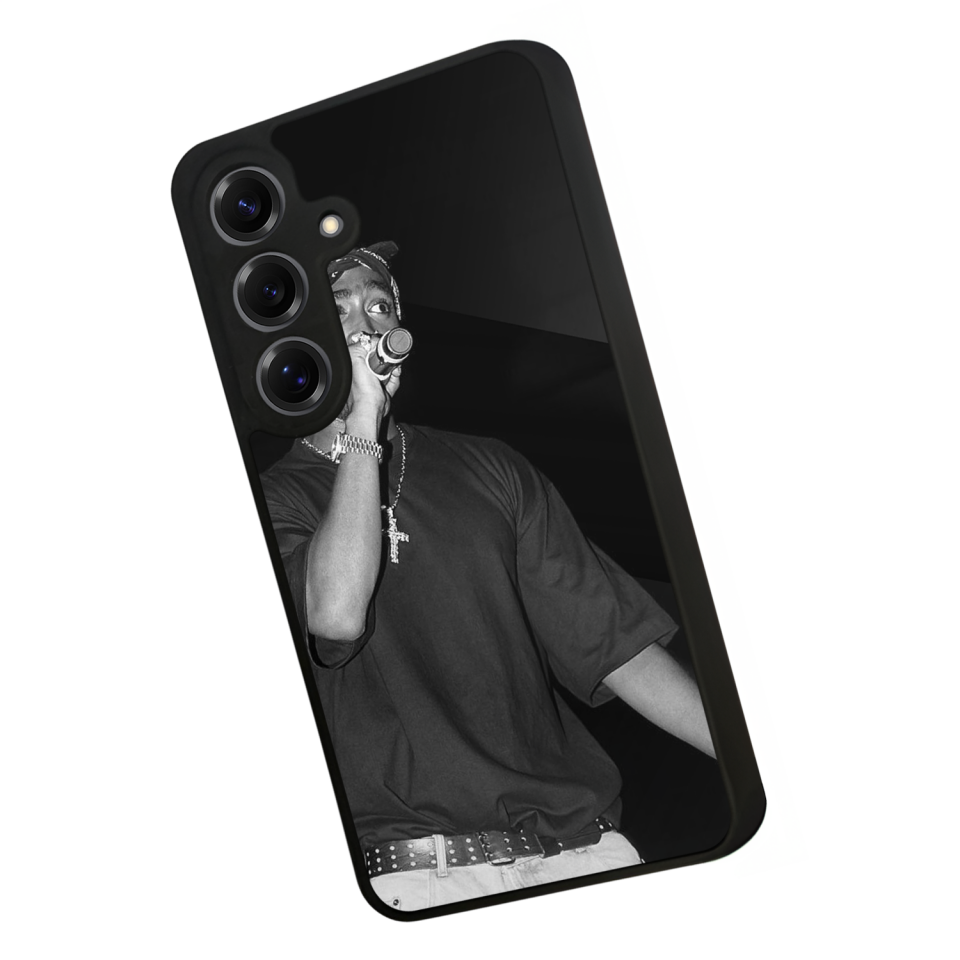 Samsung Galaxy S25 Uyumlu Tupac Tasarımlı Glossy Premium Kılıf