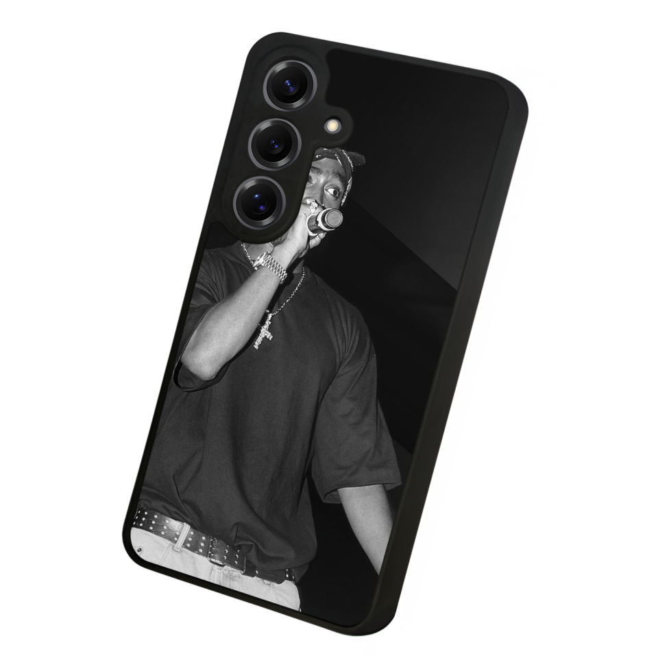 Samsung Galaxy S25 Uyumlu Tupac Tasarımlı Glossy Premium Kılıf