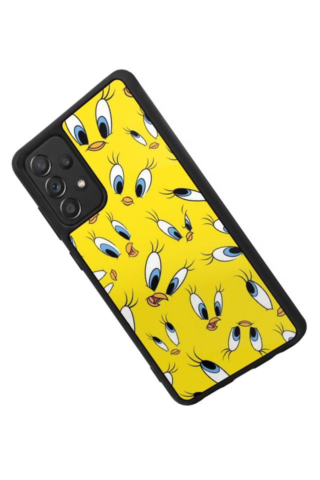 Samsung Galaxy A72 Uyumlu Tweety Tasarımlı Glossy Premium Kılıf