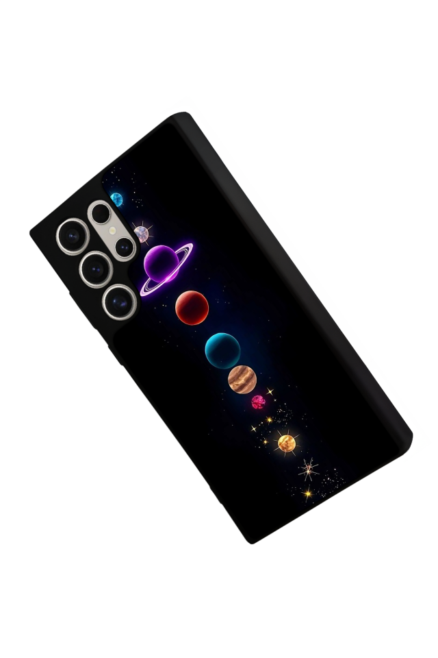 Samsung Galaxy S24 Ultra Uyumlu Uzay Tasarımlı Glossy Premium Kılıf