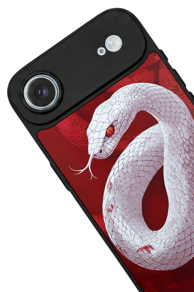 iPhone 17 Air Uyumlu Yılan Tasarımlı Glossy Premium Kılıf