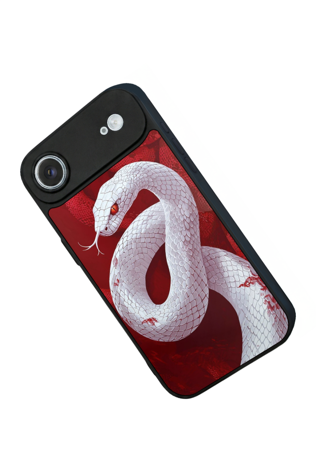 iPhone 17 Air Uyumlu Yılan Tasarımlı Glossy Premium Kılıf