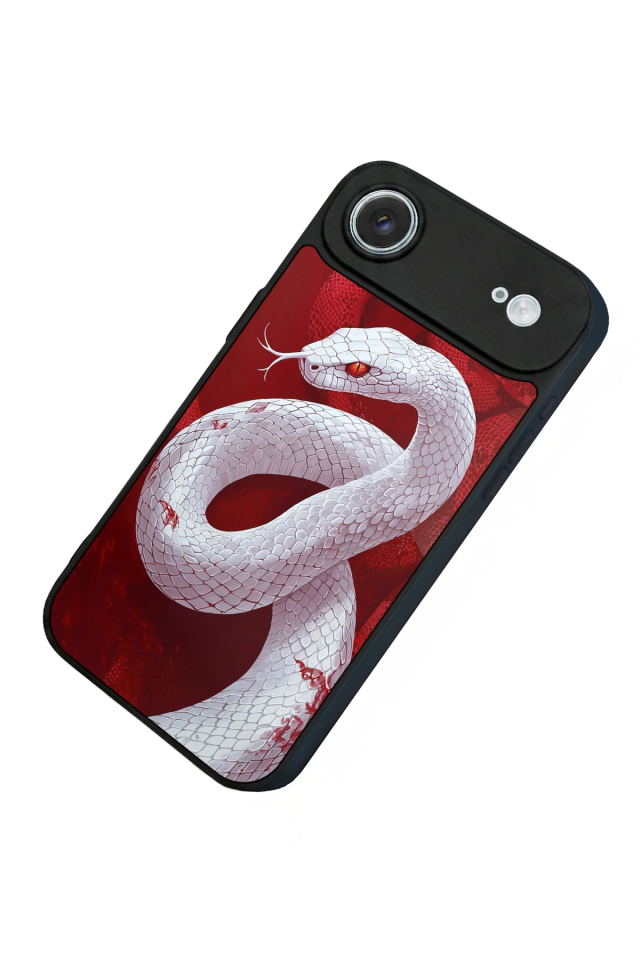 iPhone 17 Air Uyumlu Yılan Tasarımlı Glossy Premium Kılıf