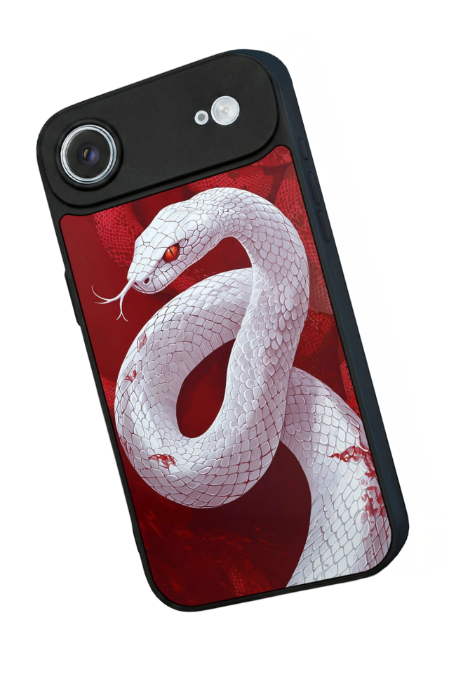 iPhone 17 Air Uyumlu Yılan Tasarımlı Glossy Premium Kılıf