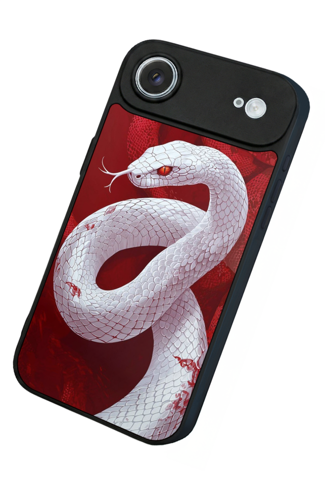 iPhone 17 Air Uyumlu Yılan Tasarımlı Glossy Premium Kılıf