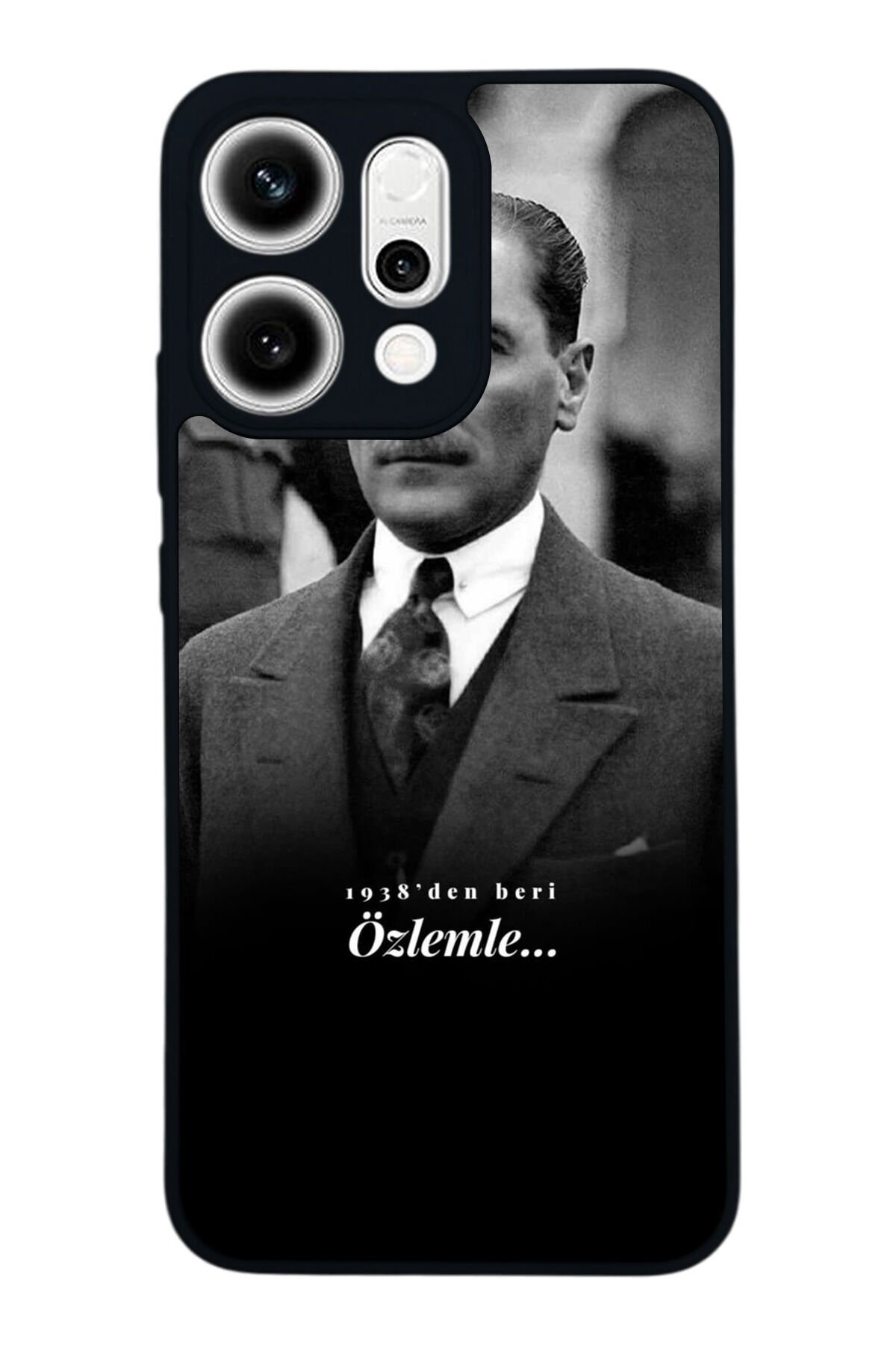 Oppo Reno 14 Uyumlu Mustafa Kemal Ataturk Tasarımlı Glossy Premium Kılıf
