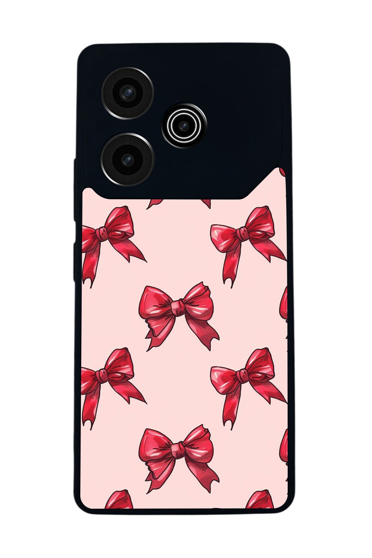 Tecno Pova 6 Uyumlu Kurdele Tasarımlı Glossy Premium Kılıf