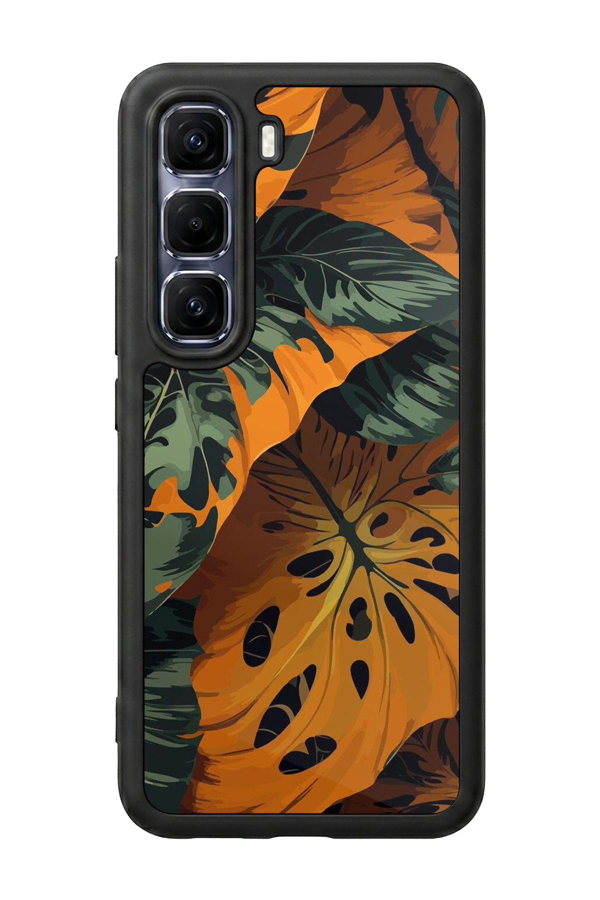 Infinix Hot 60 Pro Plus Uyumlu Botanik Tasarımlı Glossy Premium Kılıf