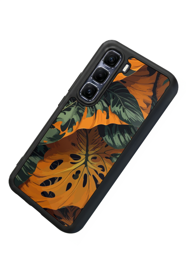 Infinix Hot 60 Pro Plus Uyumlu Botanik Tasarımlı Glossy Premium Kılıf