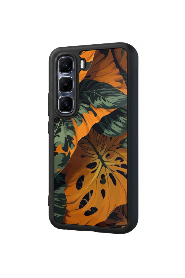Infinix Hot 60 Pro Plus Uyumlu Botanik Tasarımlı Glossy Premium Kılıf
