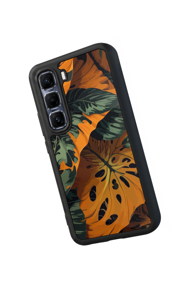 Infinix Hot 60 Pro Plus Uyumlu Botanik Tasarımlı Glossy Premium Kılıf