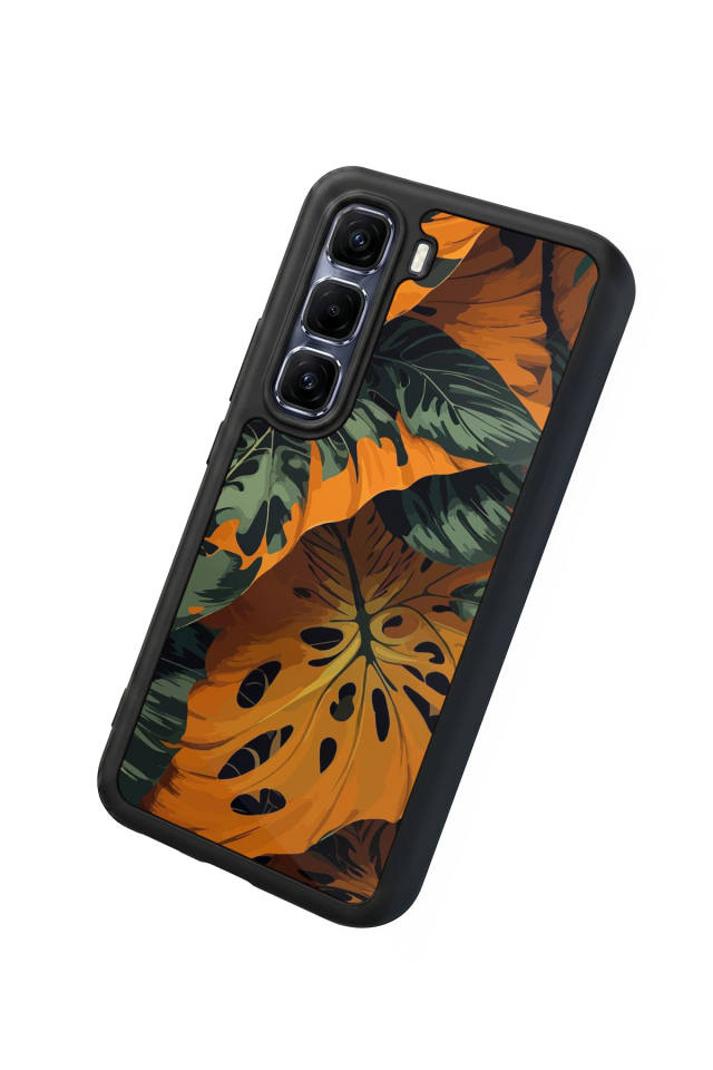 Infinix Hot 60 Pro Plus Uyumlu Botanik Tasarımlı Glossy Premium Kılıf