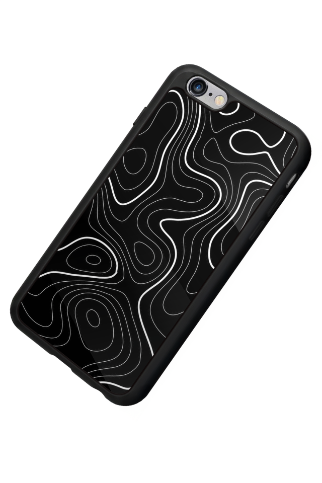 iPhone 6 Plus Uyumlu Çizgi Sanatı Tasarımlı Glossy Premium Kılıf