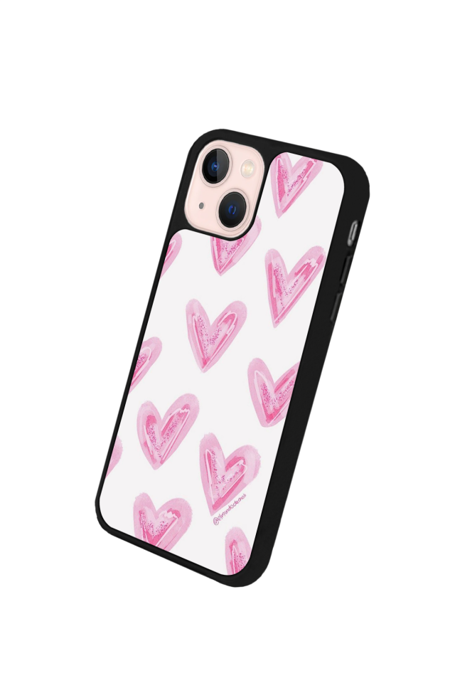 iPhone 15 Uyumlu Kalp Love Tasarımlı Glossy Premium Kılıf