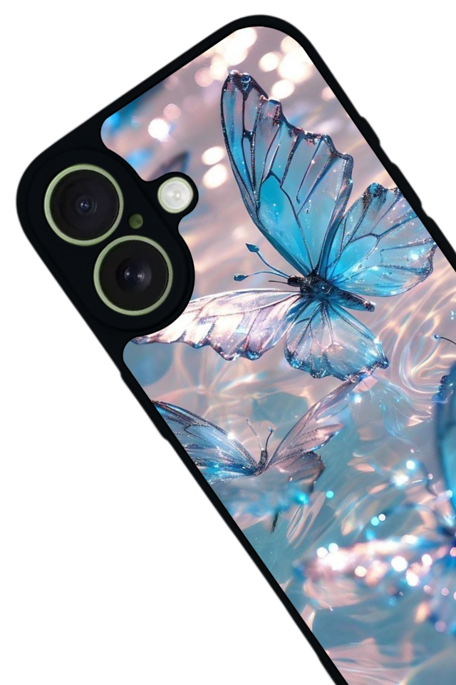 iPhone 17 Uyumlu Kelebek Tasarımlı Glossy Premium Kılıf