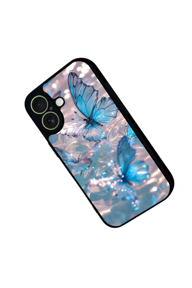 iPhone 17 Uyumlu Kelebek Tasarımlı Glossy Premium Kılıf