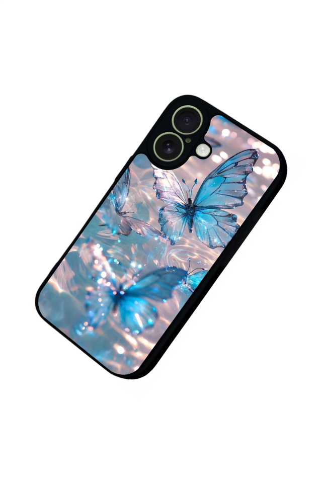 iPhone 17 Uyumlu Kelebek Tasarımlı Glossy Premium Kılıf