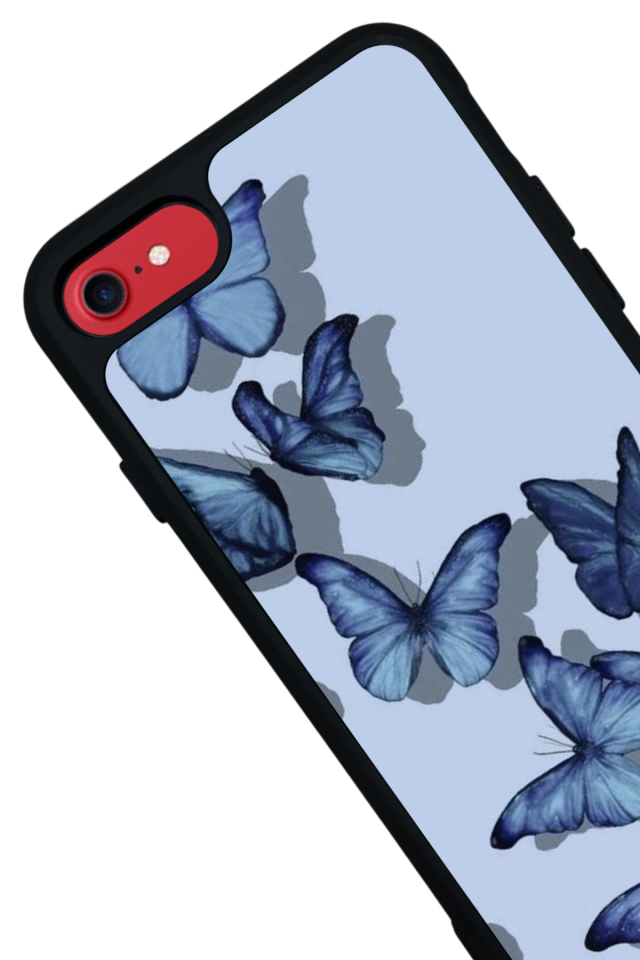 iPhone 7 Uyumlu Kelebek Tasarımlı Glossy Premium Kılıf