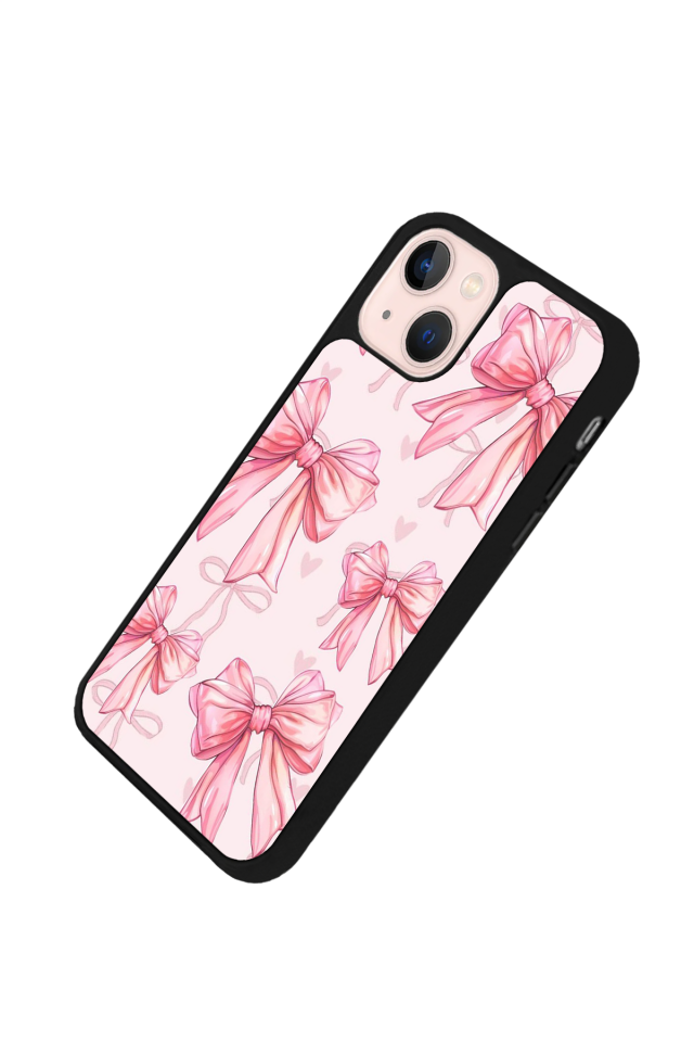 iPhone 14 Plus Uyumlu Kurdele Tasarımlı Glossy Premium Kılıf
