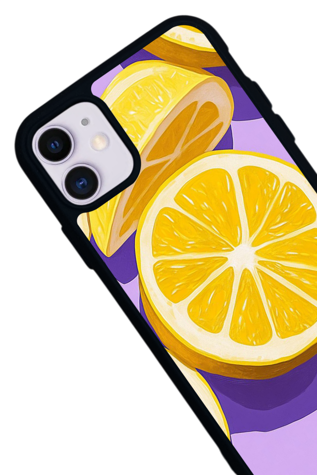 iPhone 11 Uyumlu Limon Tasarımlı Glossy Premium Kılıf
