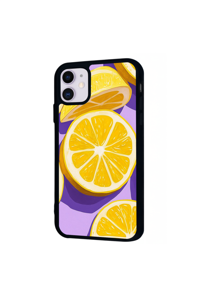 iPhone 11 Uyumlu Limon Tasarımlı Glossy Premium Kılıf