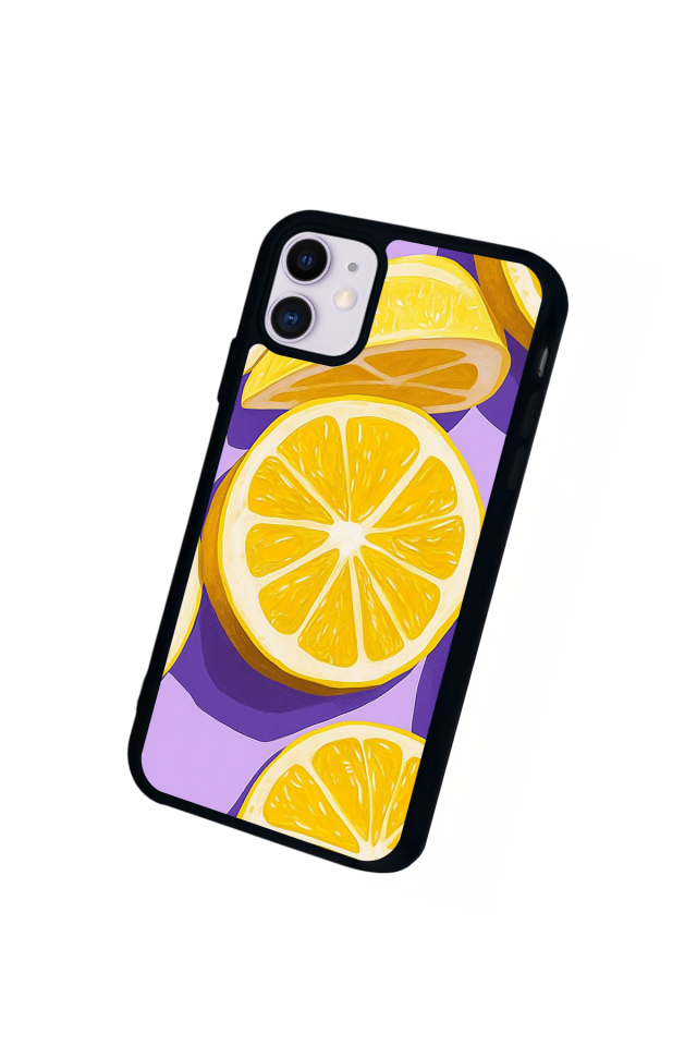 iPhone 11 Uyumlu Limon Tasarımlı Glossy Premium Kılıf