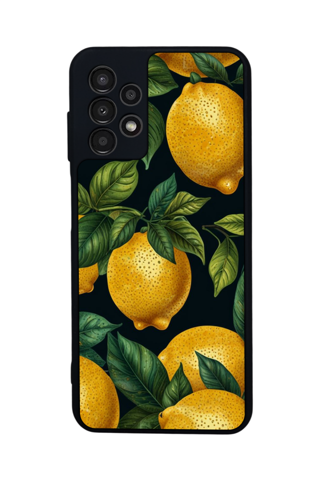 Samsung Galaxy A13 Uyumlu Limon Tasarımlı Glossy Premium Kılıf