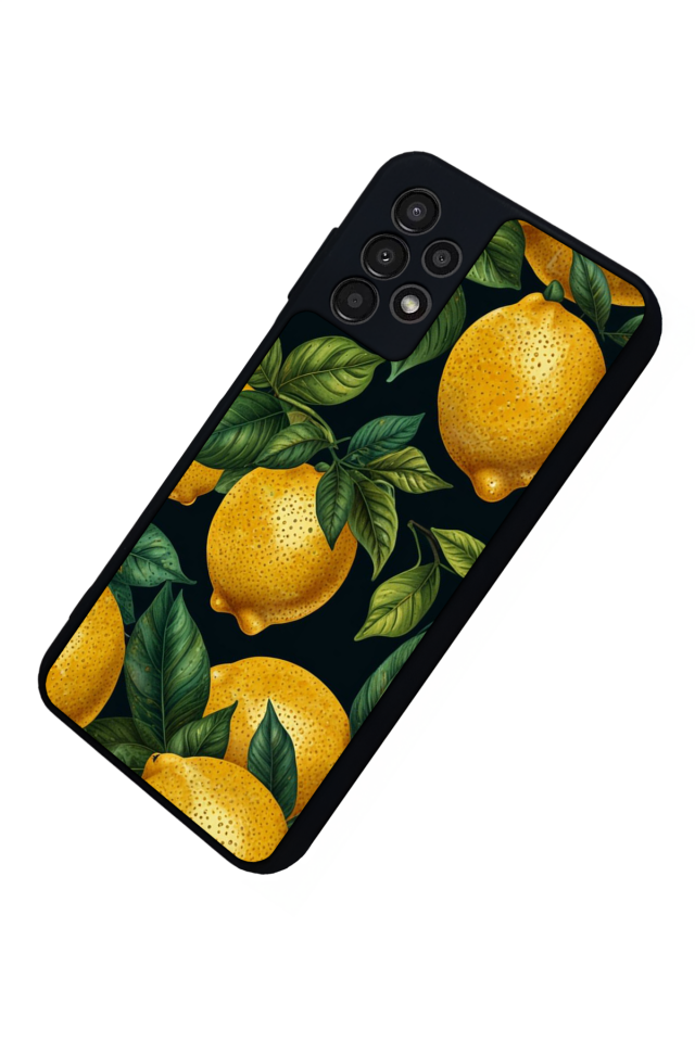 Samsung Galaxy A13 Uyumlu Limon Tasarımlı Glossy Premium Kılıf