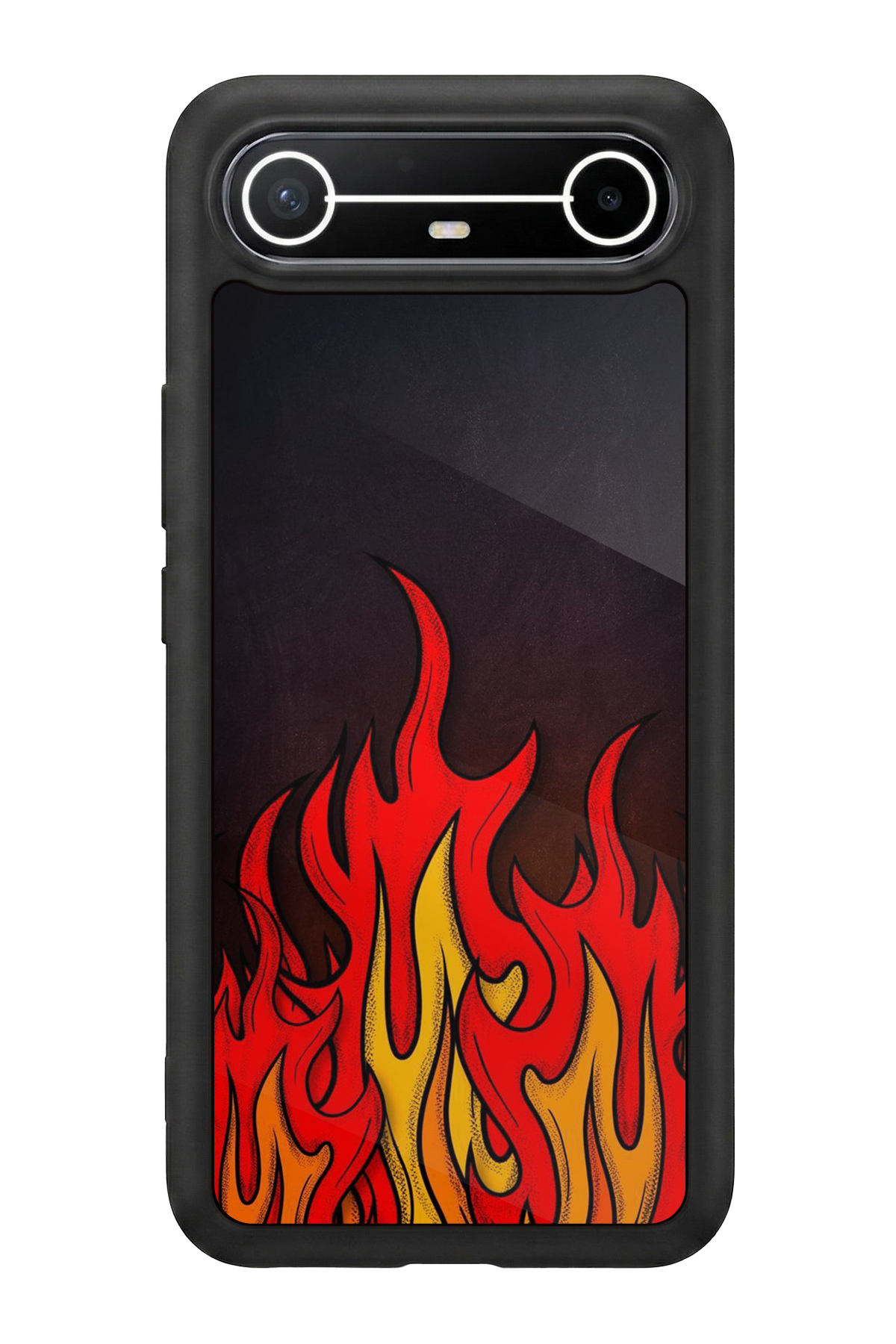 Tecno Spark Slim 5G Uyumlu Retro Flame Patterns Tasarımlı Glossy Premium Kılıf