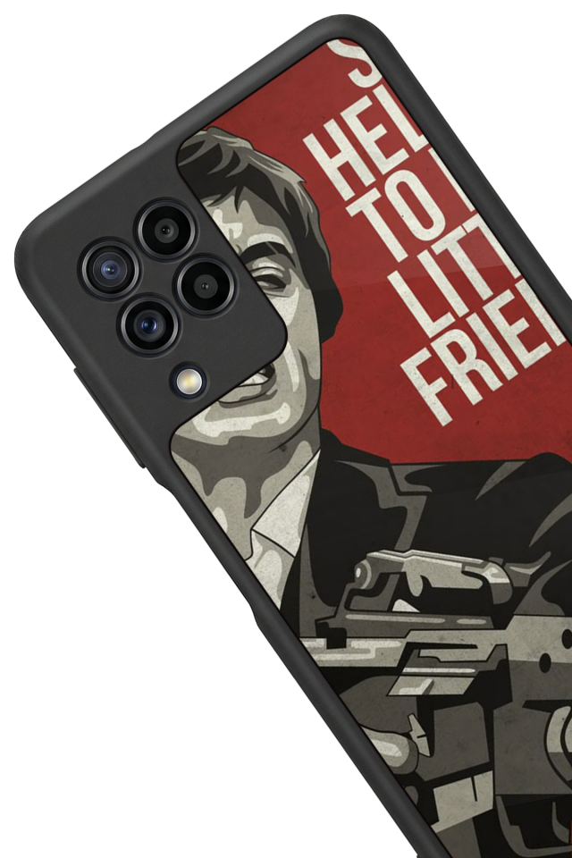 Samsung Galaxy M22 Uyumlu Scarface Tasarımlı Glossy Premium Kılıf